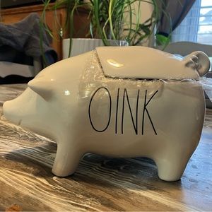 Rae Dunn Oink Ceramic Pig Canister